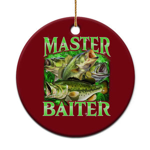 Master Baiter Ceramic Ornament Funny Bass Fishing Fisher Bootleg Graphic TS10 1pc Red Print Your Wear