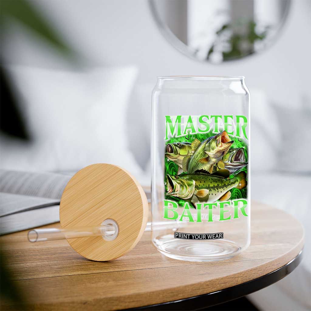 Master Baiter Glass Can Funny Bass Fishing Fisher Bootleg Graphic TS10 Print Your Wear