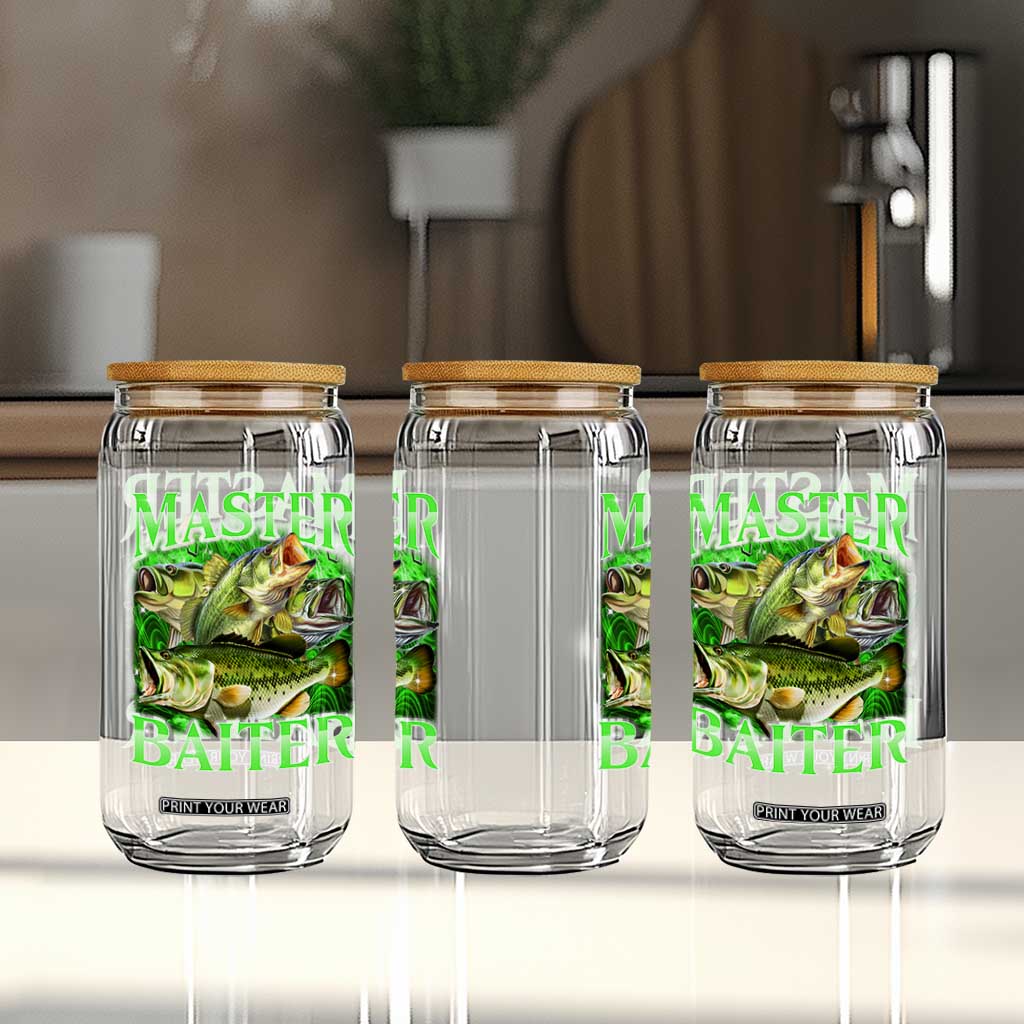 Master Baiter Glass Can Funny Bass Fishing Fisher Bootleg Graphic TS10 Print Your Wear