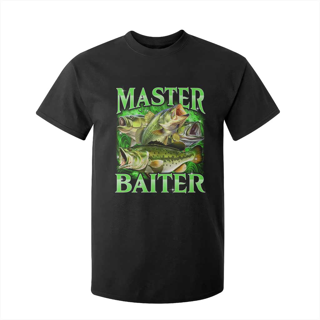 Master Baiter T Shirt For Kid Funny Bass Fishing Fisher Bootleg Graphic TS10 Black Print Your Wear