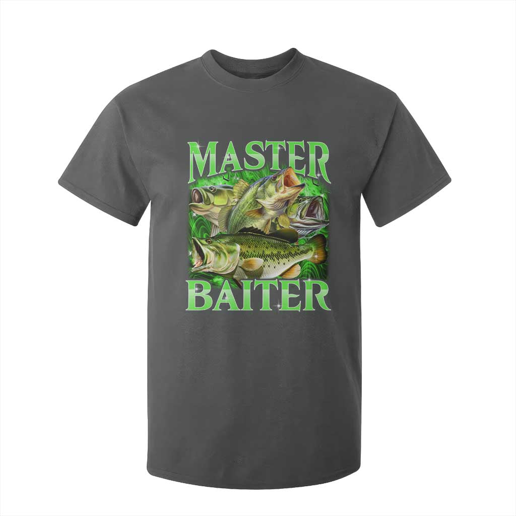 Master Baiter T Shirt For Kid Funny Bass Fishing Fisher Bootleg Graphic TS10 Dark Heather Print Your Wear