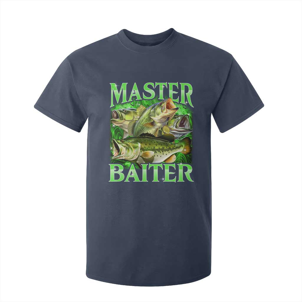 Master Baiter T Shirt For Kid Funny Bass Fishing Fisher Bootleg Graphic TS10 Navy Print Your Wear
