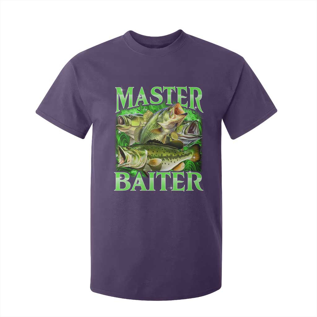 Master Baiter T Shirt For Kid Funny Bass Fishing Fisher Bootleg Graphic TS10 Purple Print Your Wear