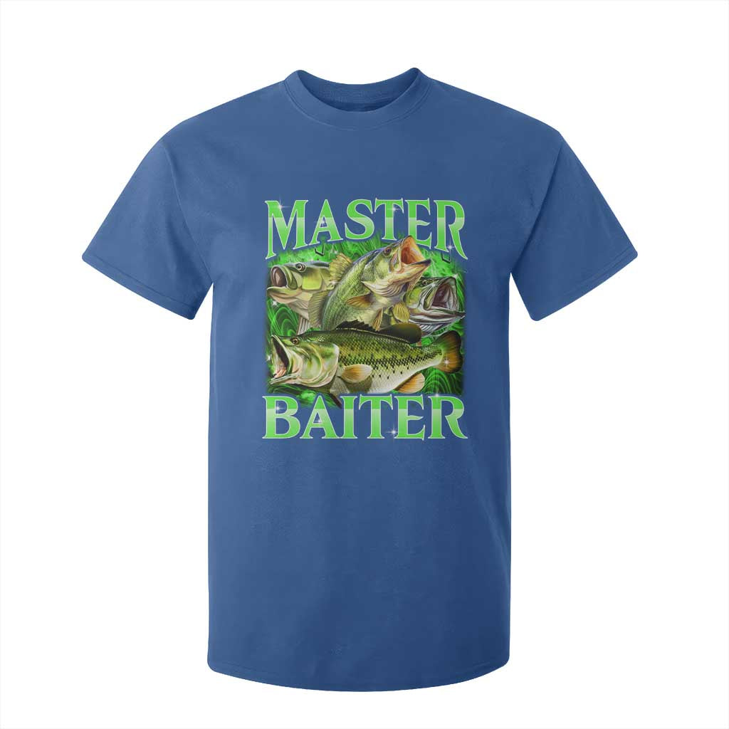 Master Baiter T Shirt For Kid Funny Bass Fishing Fisher Bootleg Graphic TS10 Royal Blue Print Your Wear