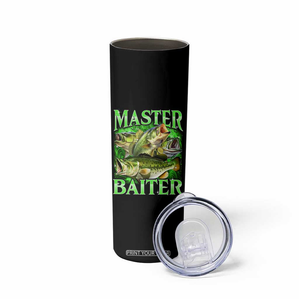 Master Baiter Skinny Tumbler Funny Bass Fishing Fisher Bootleg Graphic TS10 Print Your Wear