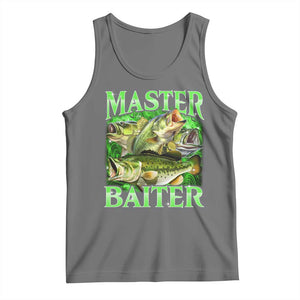 Master Baiter Tank Top Funny Bass Fishing Fisher Bootleg Graphic TS10 Black Heather Print Your Wear