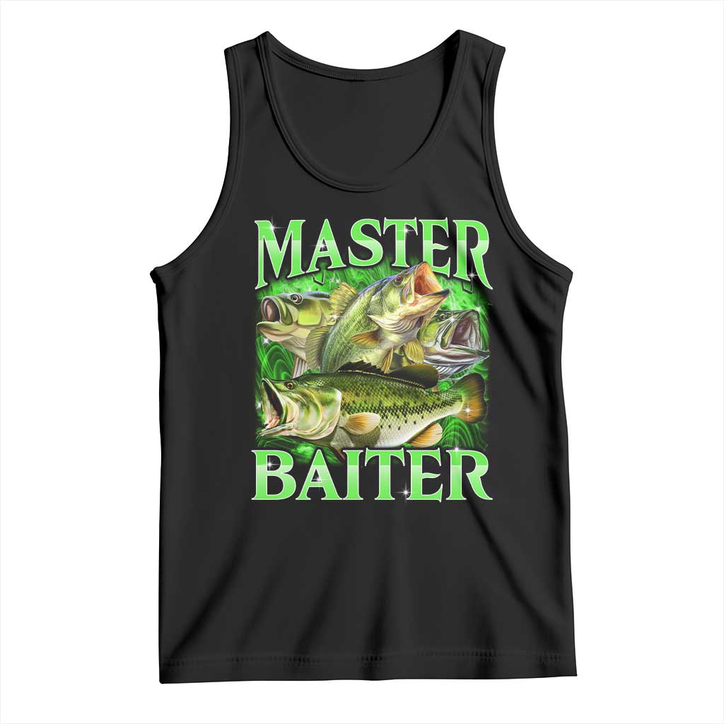 Master Baiter Tank Top Funny Bass Fishing Fisher Bootleg Graphic TS10 Black Print Your Wear