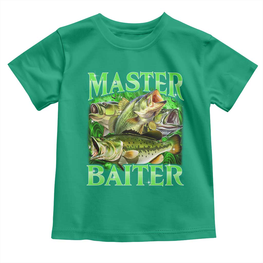 Master Baiter Toddler T Shirt Funny Bass Fishing Fisher Bootleg Graphic TS10 Irish Green Print Your Wear