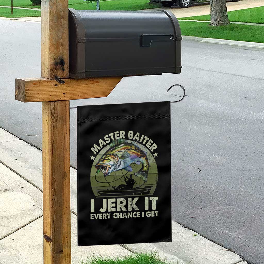 Retro Master Baiter Garden Flag Funny Bass Fishing Fisher TS10 Print Your Wear