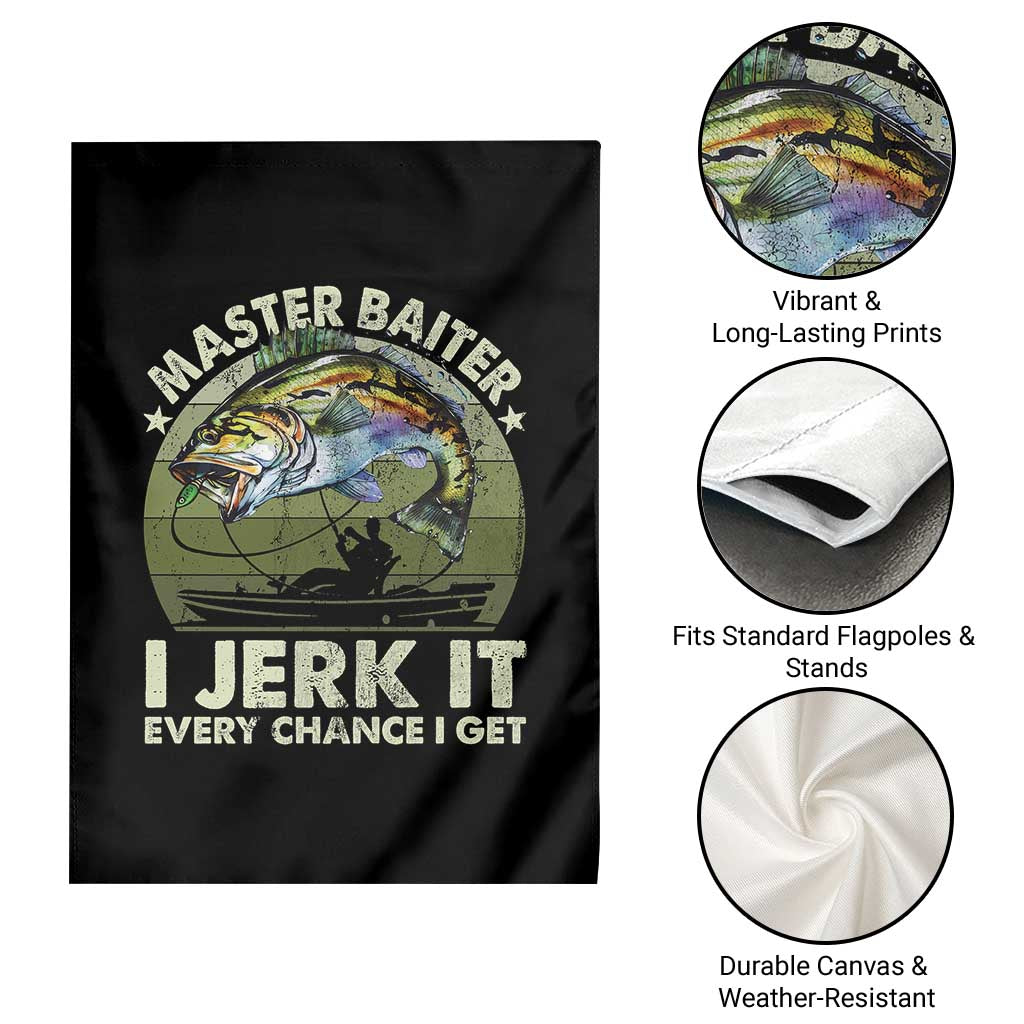 Retro Master Baiter Garden Flag Funny Bass Fishing Fisher TS10 Print Your Wear