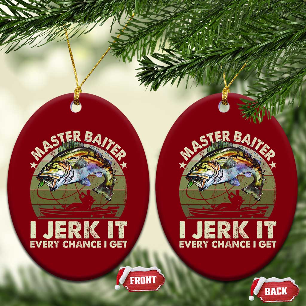 Retro Master Baiter Ceramic Ornament Funny Bass Fishing Fisher TS10 Print Your Wear