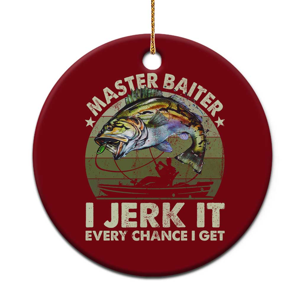 Retro Master Baiter Ceramic Ornament Funny Bass Fishing Fisher TS10 1pc Red Print Your Wear