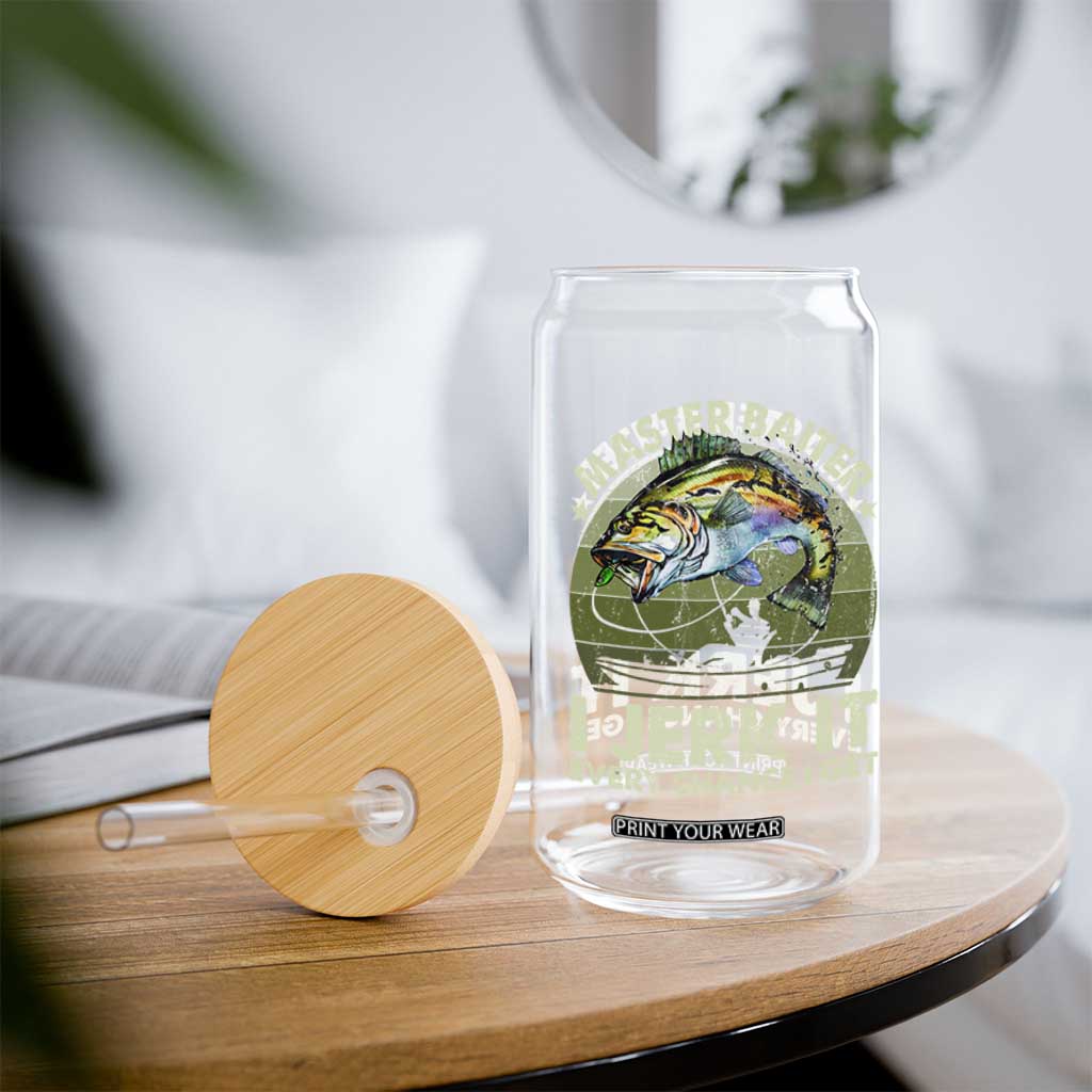 Retro Master Baiter Glass Can Funny Bass Fishing Fisher TS10 Print Your Wear