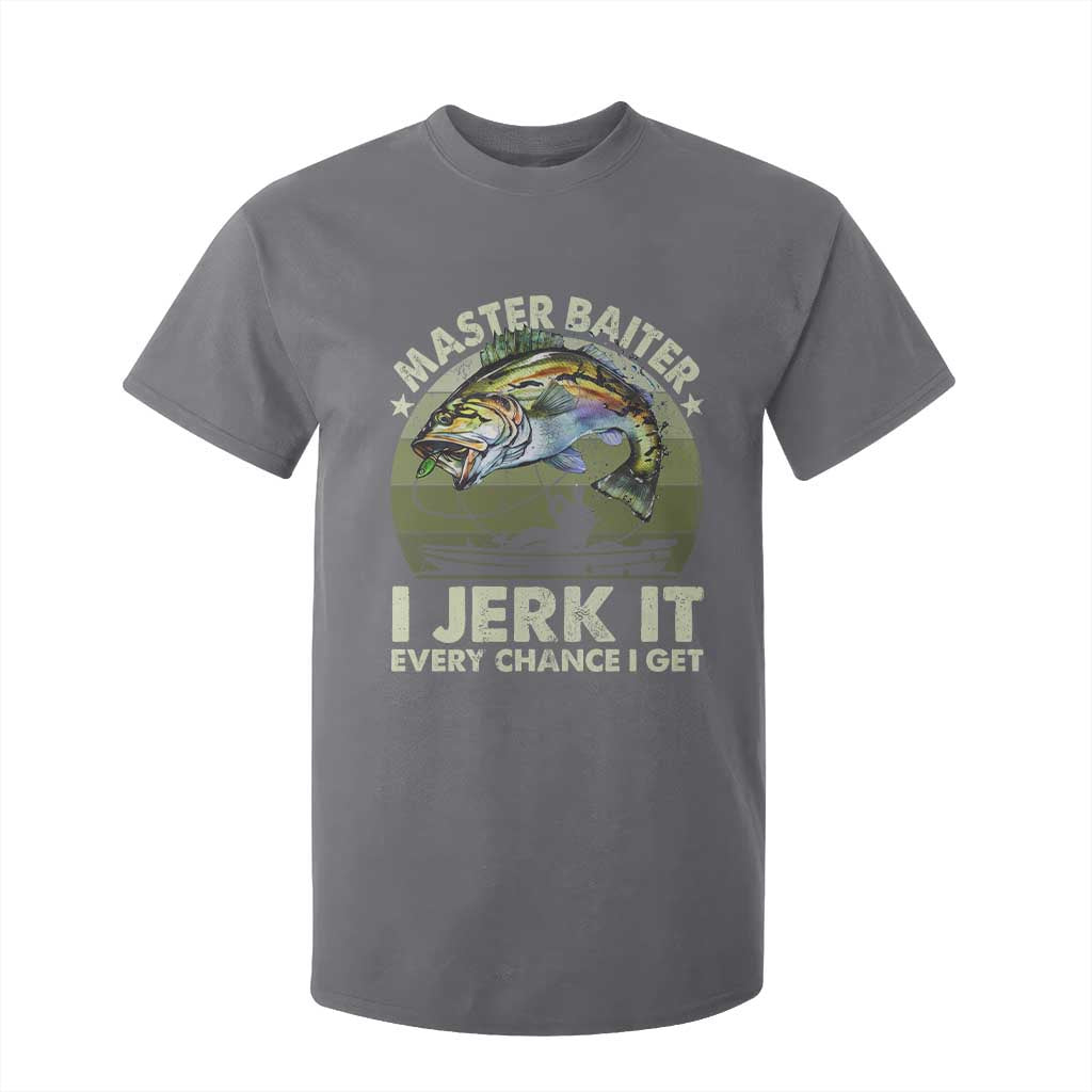 Retro Master Baiter T Shirt For Kid Funny Bass Fishing Fisher TS10 Charcoal Print Your Wear