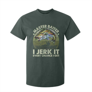 Retro Master Baiter T Shirt For Kid Funny Bass Fishing Fisher TS10 Dark Forest Green Print Your Wear