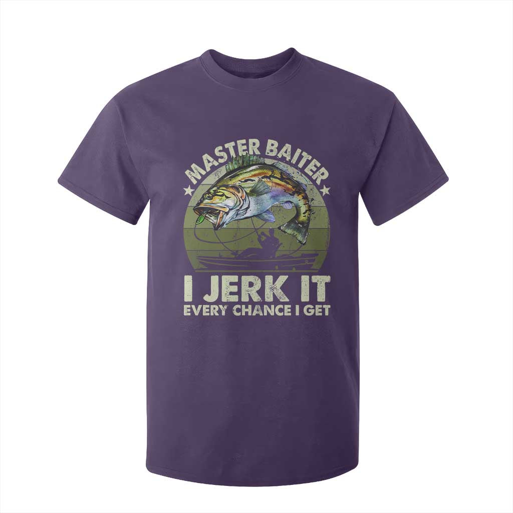Retro Master Baiter T Shirt For Kid Funny Bass Fishing Fisher TS10 Purple Print Your Wear