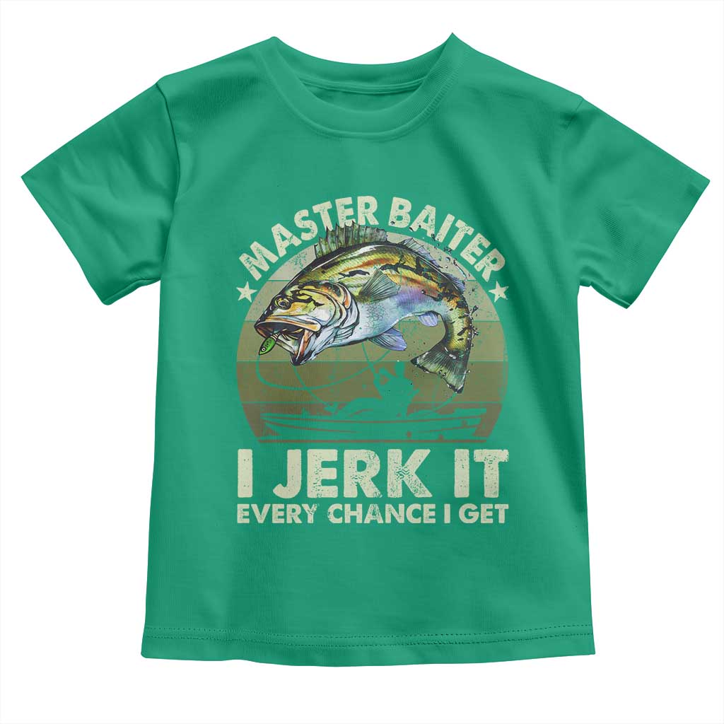 Retro Master Baiter Toddler T Shirt Funny Bass Fishing Fisher TS10 Irish Green Print Your Wear