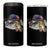 Funny Fishing American Flag 4 in 1 Can Cooler Tumbler Patriotic Fisherman Family Gift TS10 One Size: 16 oz Black Print Your Wear