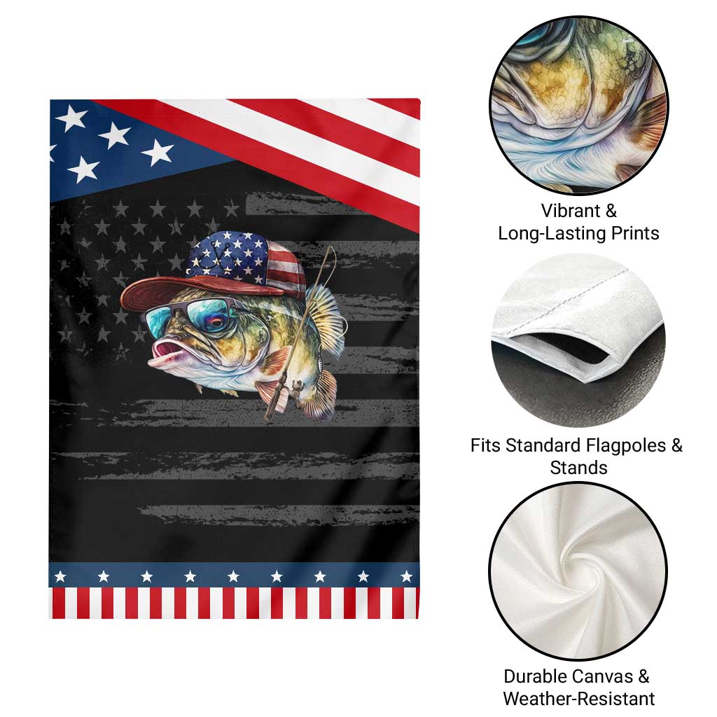 Funny Fishing American Flag Garden Flag Patriotic Fisherman Family Gift TS10 Print Your Wear