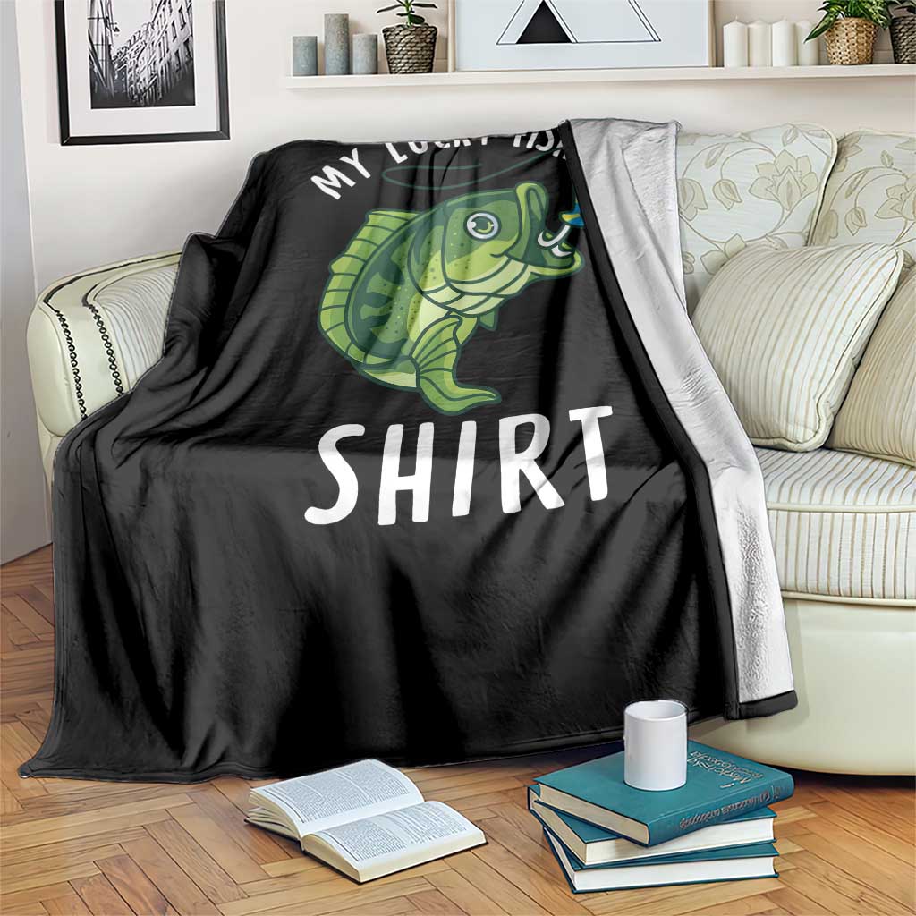 Lucky Fishing Throw Blanket Funny Fisherman Fish Lovers TS10 Print Your Wear