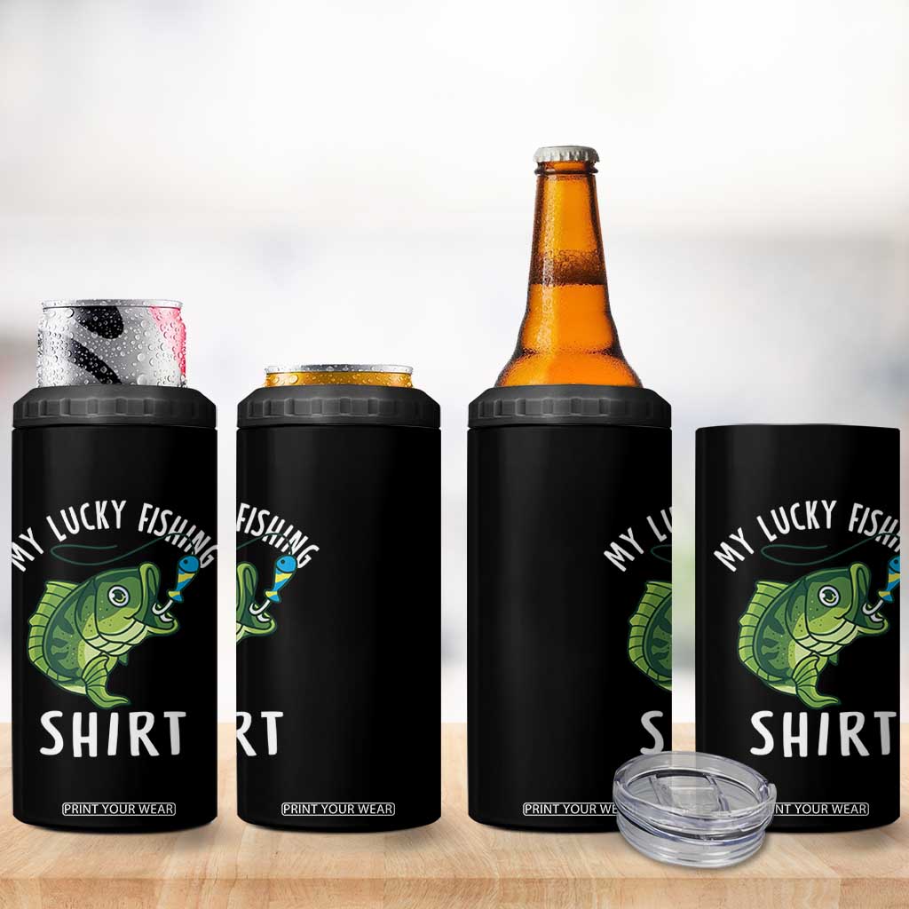 Lucky Fishing 4 in 1 Can Cooler Tumbler Funny Fisherman Fish Lovers TS10 Print Your Wear