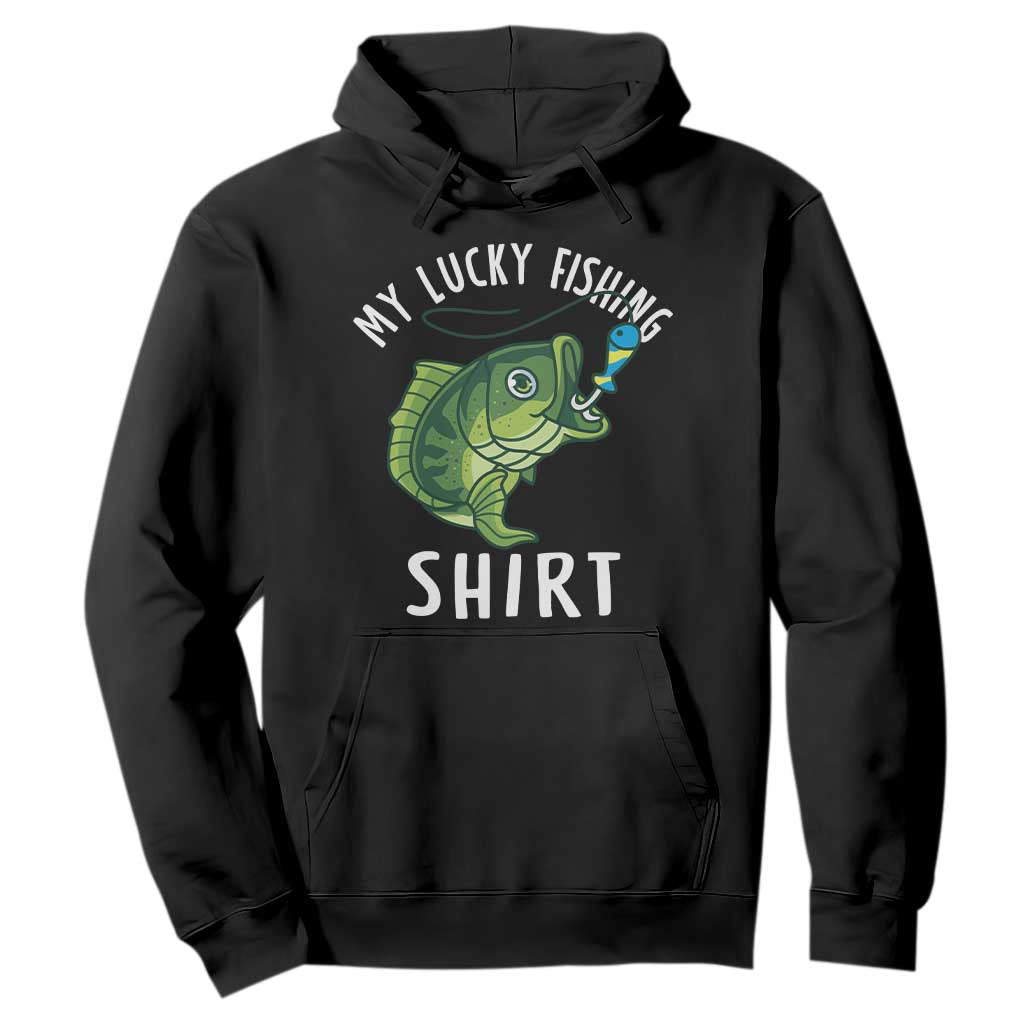 Lucky Fishing Hoodie Funny Fisherman Fish Lovers TS10 Black Print Your Wear