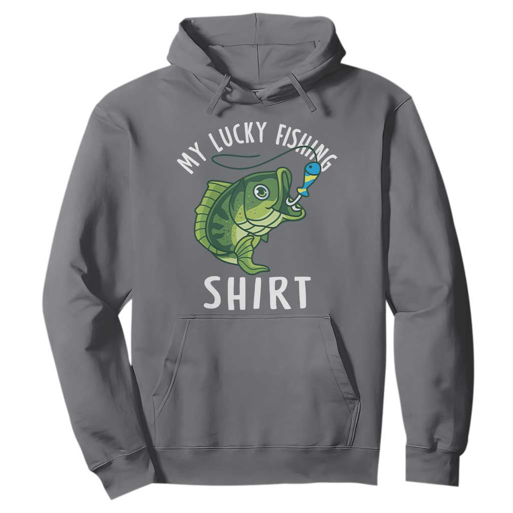 Lucky Fishing Hoodie Funny Fisherman Fish Lovers TS10 Charcoal Print Your Wear