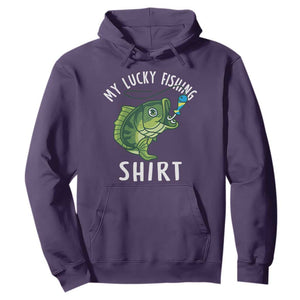 Lucky Fishing Hoodie Funny Fisherman Fish Lovers TS10 Purple Print Your Wear