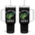 Lucky Fishing Tumbler With Handle Funny Fisherman Fish Lovers TS10 One Size: 40 oz Black Print Your Wear