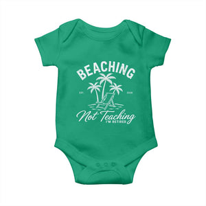 Retired Teacher Baby Onesie Beaching Not Teaching Retired Gifts For Teachers Retiring TS10 Irish Green Print Your Wear