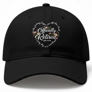 Officially Retired Baseball Cap Floral Teacher Retirement Coworker Gift Let The Journey Begin TS10 Print Your Wear