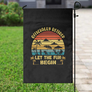 Retirement 2026 Garden Flag Officially Retired Let The Fun Begin Retro TS10 Print Your Wear