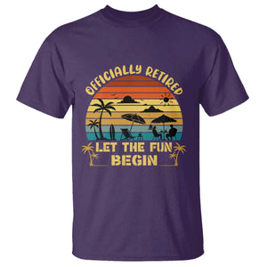 Retirement 2026 T Shirt Officially Retired Let The Fun Begin Retro TS10 Purple Print Your Wear