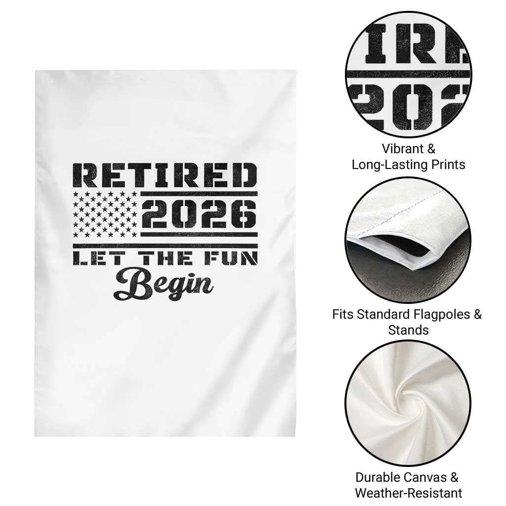 Retirement 2026 Garden Flag Cool Retired Gift American Flag TS10 Print Your Wear