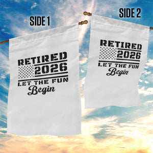 Retirement 2026 Garden Flag Cool Retired Gift American Flag TS10 Print Your Wear