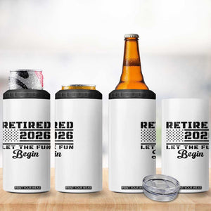 Retirement 2026 4 in 1 Can Cooler Tumbler Cool Retired Gift American Flag TS10 Print Your Wear