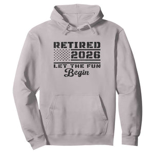 Retirement 2026 Hoodie Cool Retired Gift American Flag TS10 Ice Gray Print Your Wear
