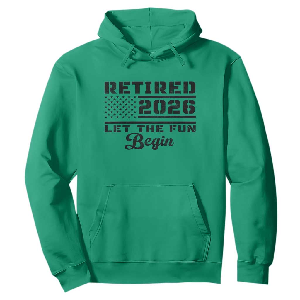Retirement 2026 Hoodie Cool Retired Gift American Flag TS10 Irish Green Print Your Wear