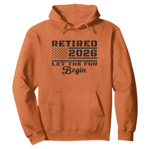 Retirement 2026 Hoodie Cool Retired Gift American Flag TS10 Orange Print Your Wear