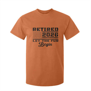 Retirement 2026 T Shirt For Kid Cool Retired Gift American Flag TS10 Orange Print Your Wear