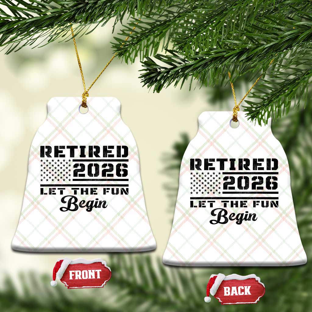 Retirement 2026 Ceramic Ornament Cool Retired Gift American Flag TS10 Print Your Wear