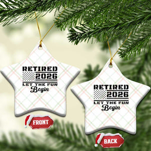 Retirement 2026 Ceramic Ornament Cool Retired Gift American Flag TS10 Print Your Wear
