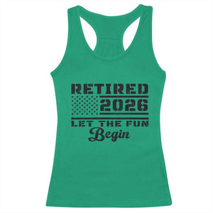 Retirement 2026 Racerback Tank Top Cool Retired Gift American Flag TS10 Irish Green Print Your Wear