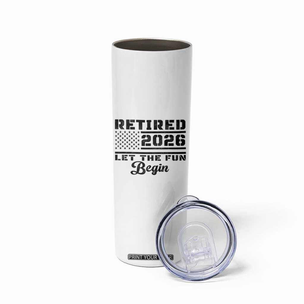 Retirement 2026 Skinny Tumbler Cool Retired Gift American Flag TS10 Print Your Wear