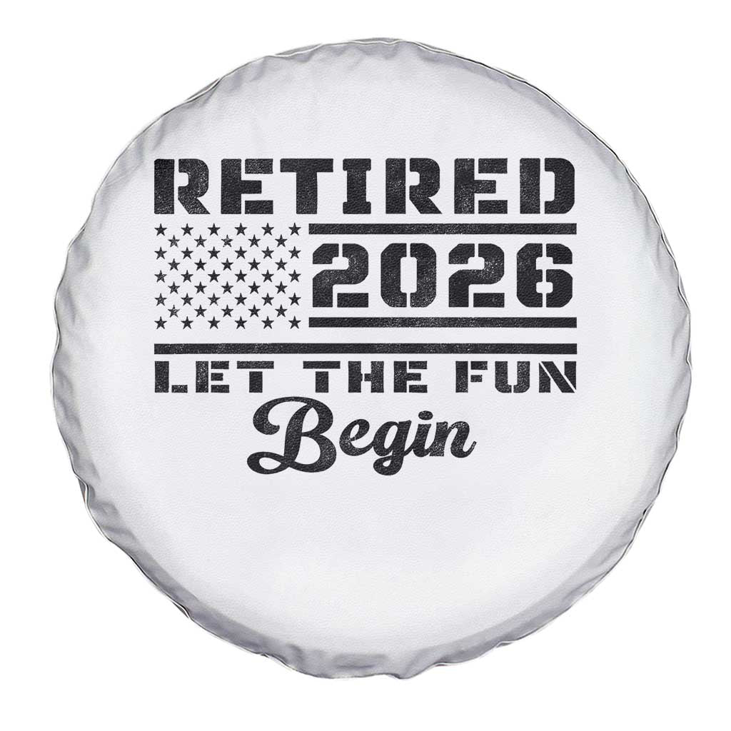Retirement 2026 Spare Tire Cover Cool Retired Gift American Flag TS10 Print Your Wear