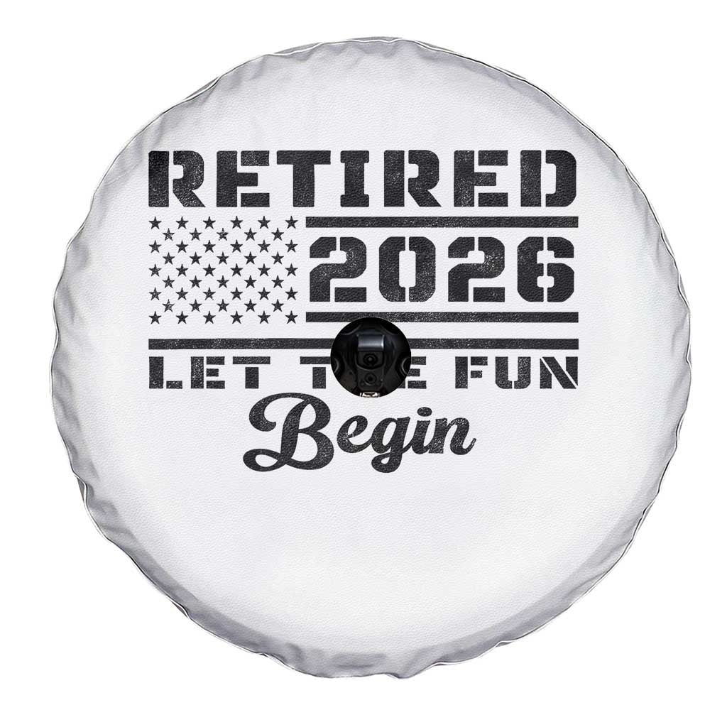 Retirement 2026 Spare Tire Cover Cool Retired Gift American Flag TS10 Print Your Wear
