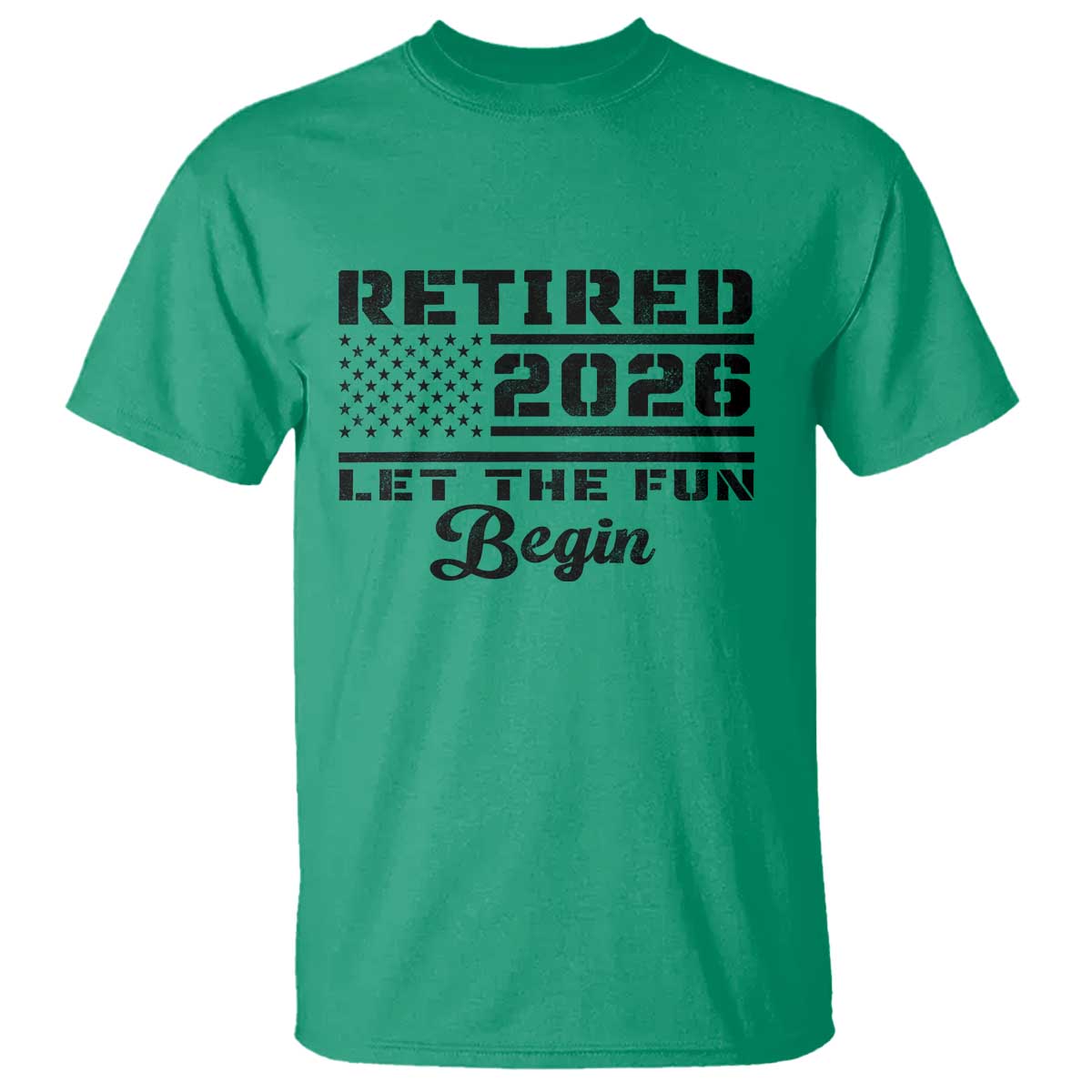 Retirement 2026 T Shirt Cool Retired Gift American Flag TS10 Irish Green Print Your Wear
