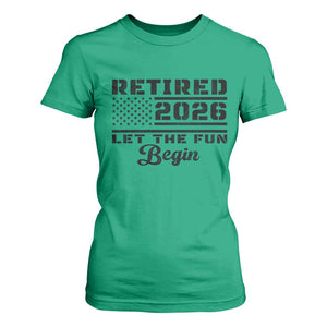 Retirement 2026 T Shirt For Women Cool Retired Gift American Flag TS10 Irish Green Print Your Wear