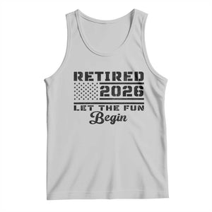 Retirement 2026 Tank Top Cool Retired Gift American Flag TS10 Ash Print Your Wear
