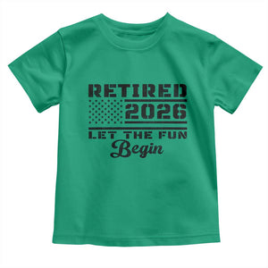 Retirement 2026 Toddler T Shirt Cool Retired Gift American Flag TS10 Irish Green Print Your Wear